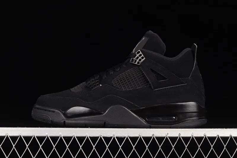 All categories Air Jordan Jordan series basketball shoes Air Jordan 4 foreign trade version Air Jordan 4 Retro "Black Cat" AJ4 Joe 4 Black Cat First layer frosted CU1110-010